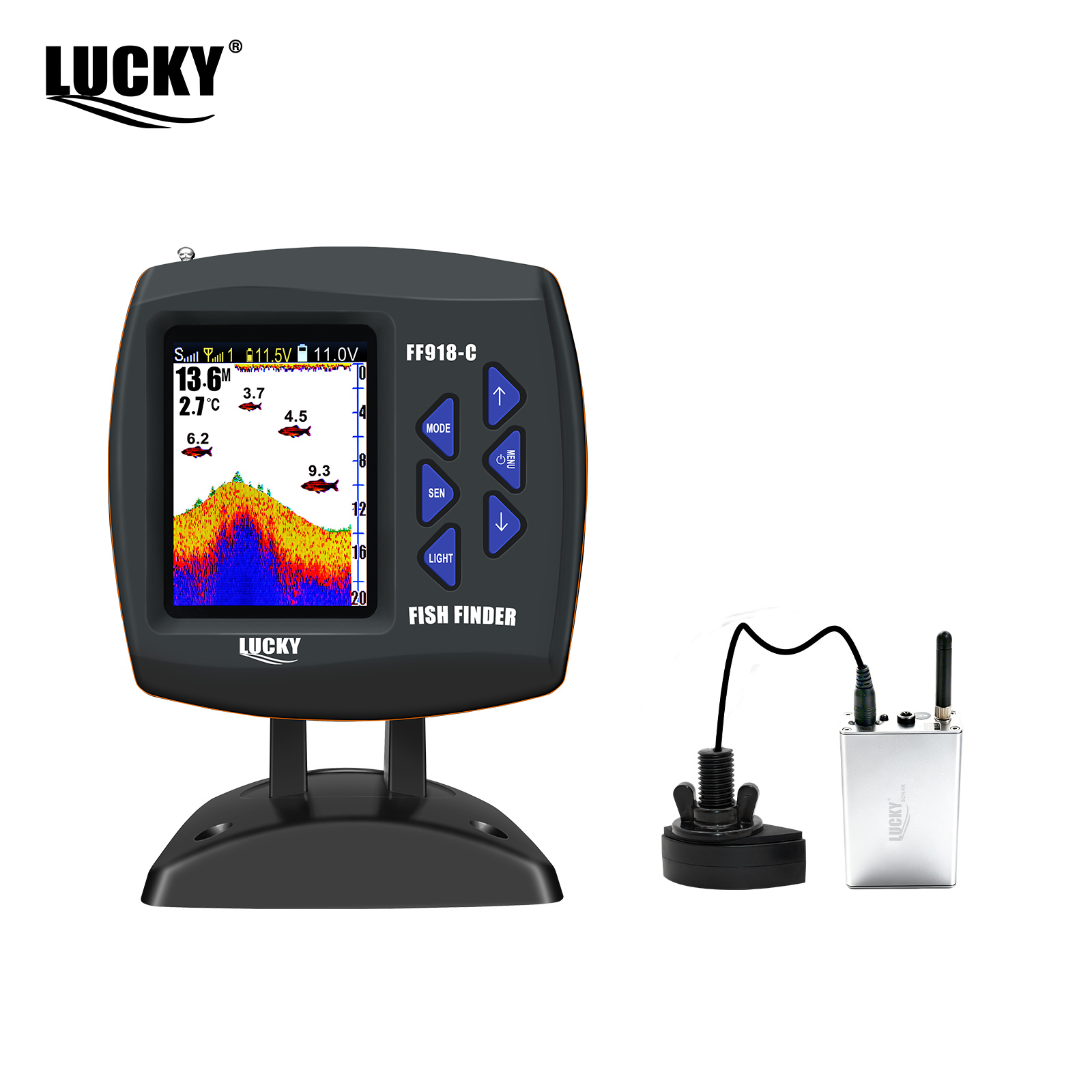 Fishing Depth Finder - Беспроводной эхолот Lucky FF918 для лодки