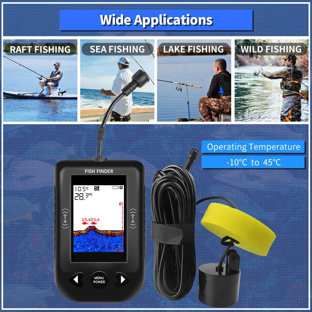 Эхолот Erchang XF03 для рыбалк – обзор и цена Fishing Depth Finder