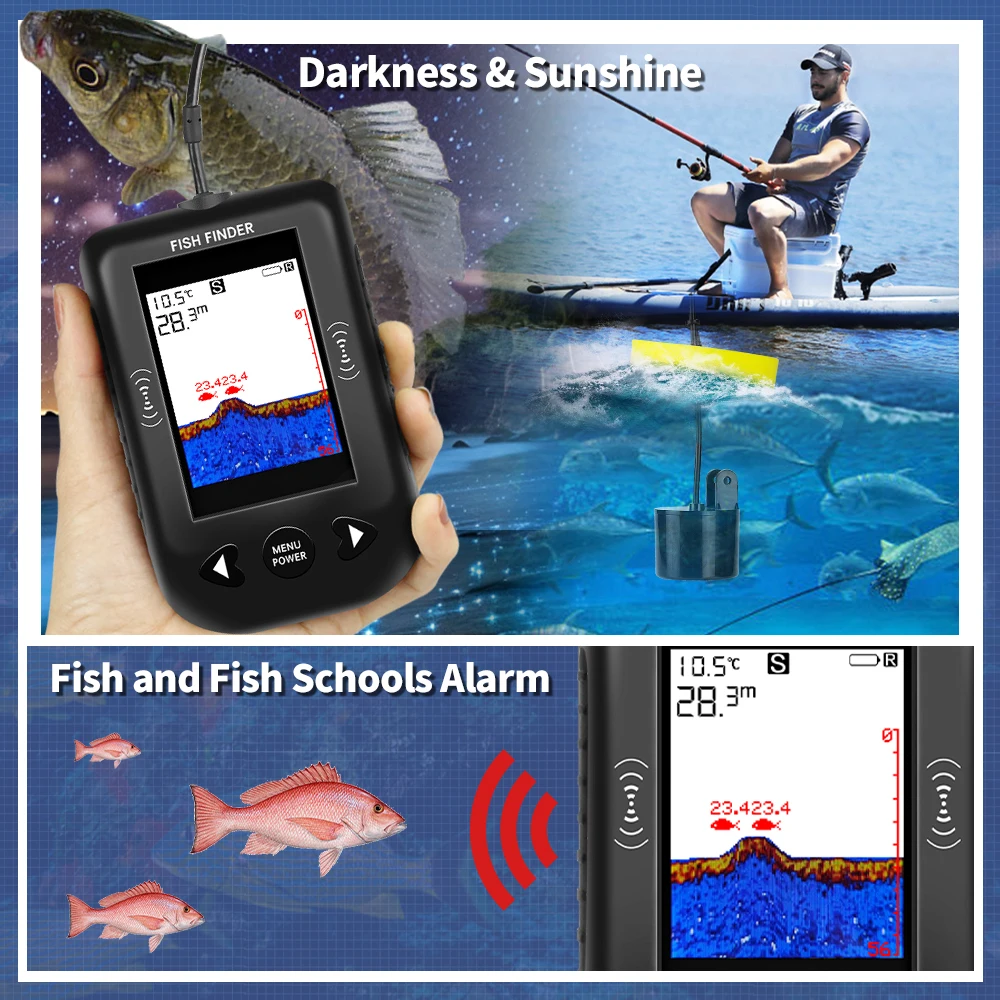 Эхолот Erchang XF03 для рыбалк – обзор и цена Fishing Depth Finder